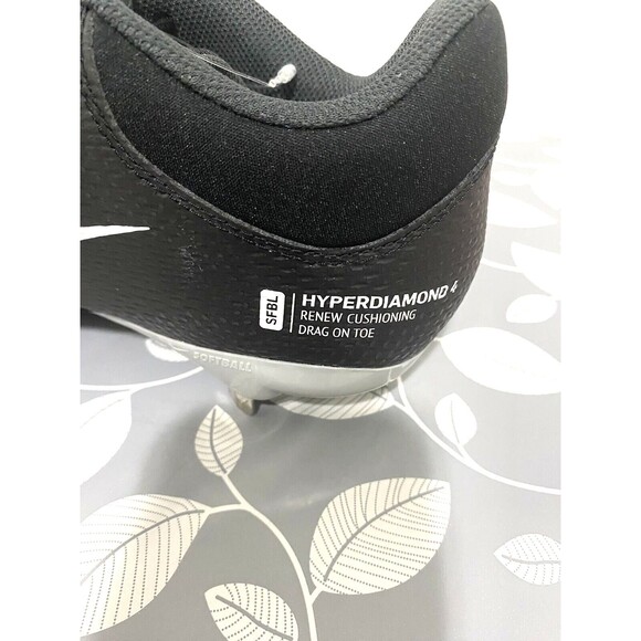 Nike Renew Hyperdiamond 4 Softball Cleats Size 9 Women Unisex Black Gray - Picture 3 of 11